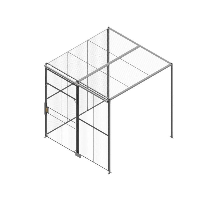 2-Sided - 10 x 10 x 8 Wire Cage with Sliding Door & Ceiling