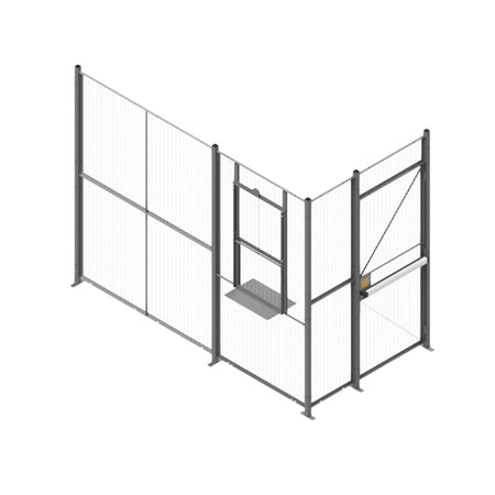 2-Sided Driver Security Cage and Building Access Cage - 10 ft Long
