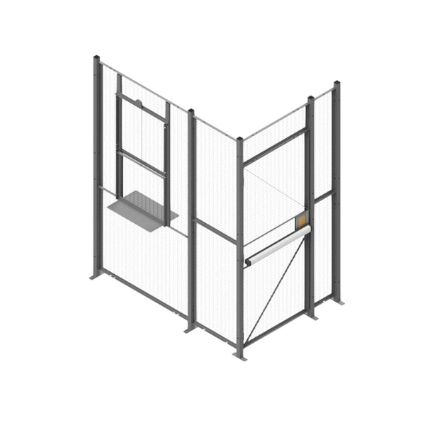 2-Sided Driver Security Cage and Building Access Cage - 6 ft Long