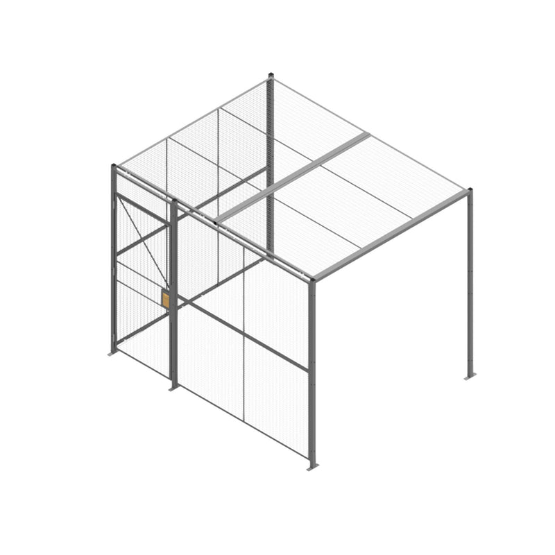 2-Sided - 10 x 8 x 8 Wire Cage with Hinged Door & Ceiling