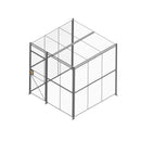 3-Sided - 8 x 8 x 8 Wire Cage with Hinged Door & Ceiling