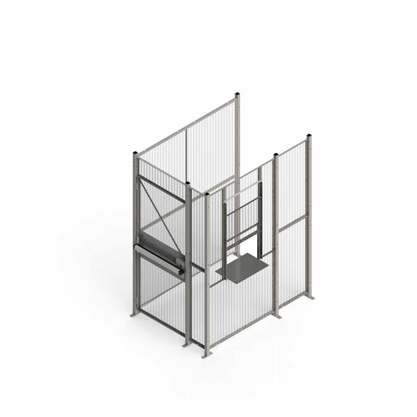 3-Sided Driver Security Cage and Building Access Cage - 6 ft Long