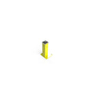 17" GuardRail Single-Rail Corner Post with Offset Baseplate
